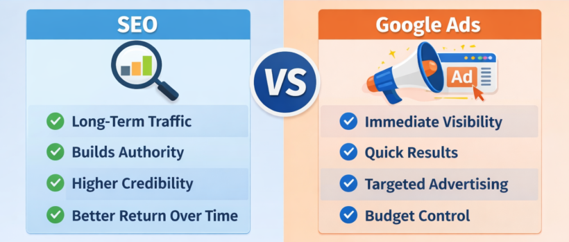 seo vs google ads comparison